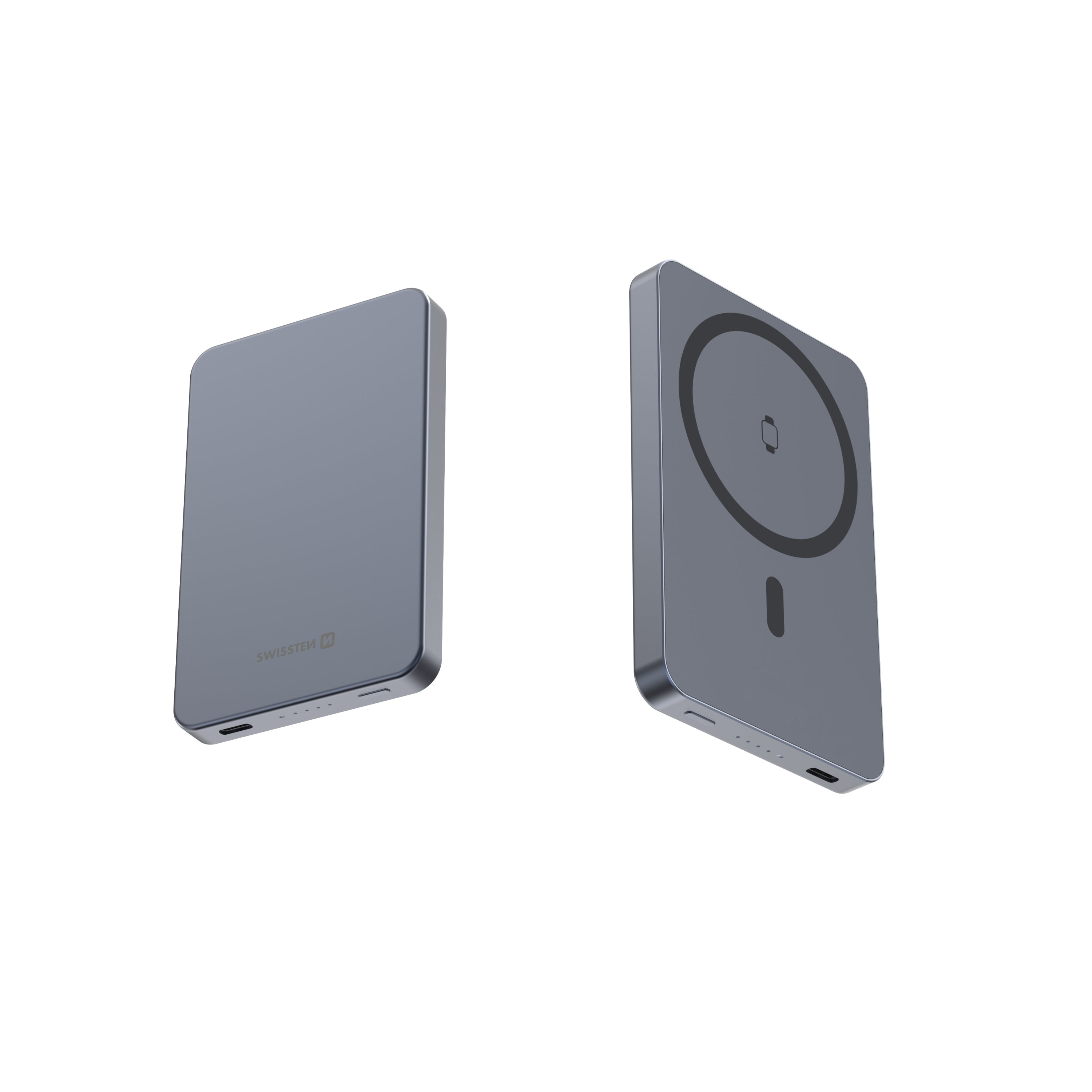 Swissten Fusion MagSafe Powerbank – 5.000 mAh – Zilver
