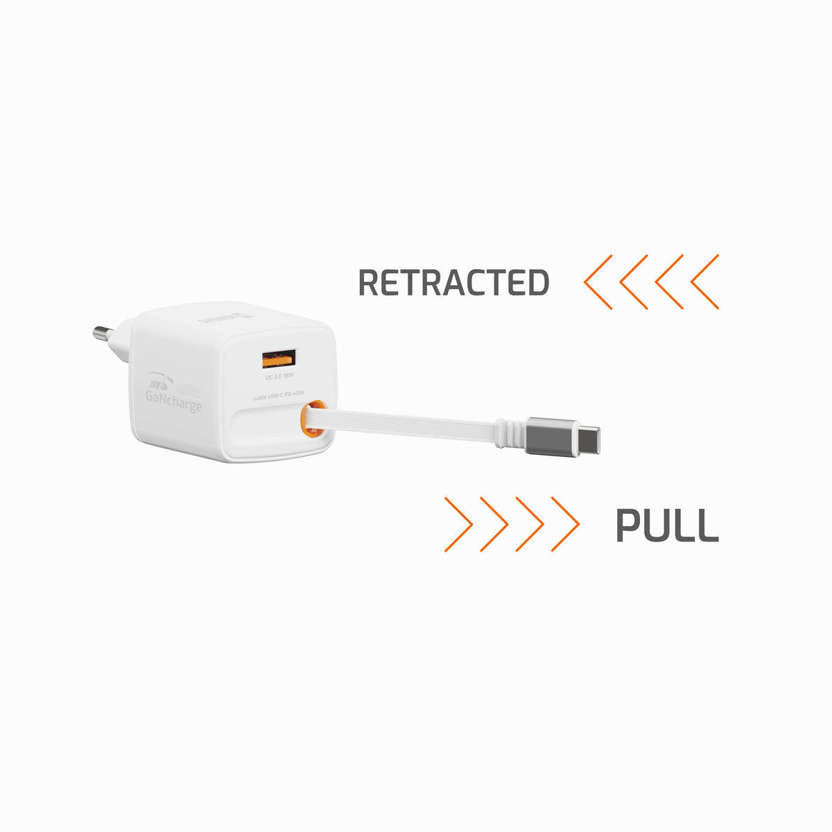 Swissten SlideCharge Travel Charger (45W) - 22071350 - White