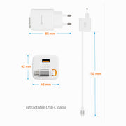 Swissten SlideCharge Travel Charger (45W) - 22071350 - White