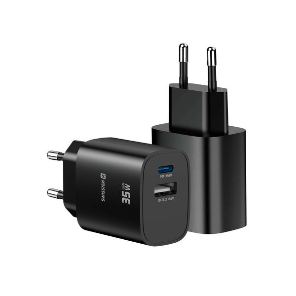 Swissten USB-C Charger Travel - 22071716/8595217495258 - Black