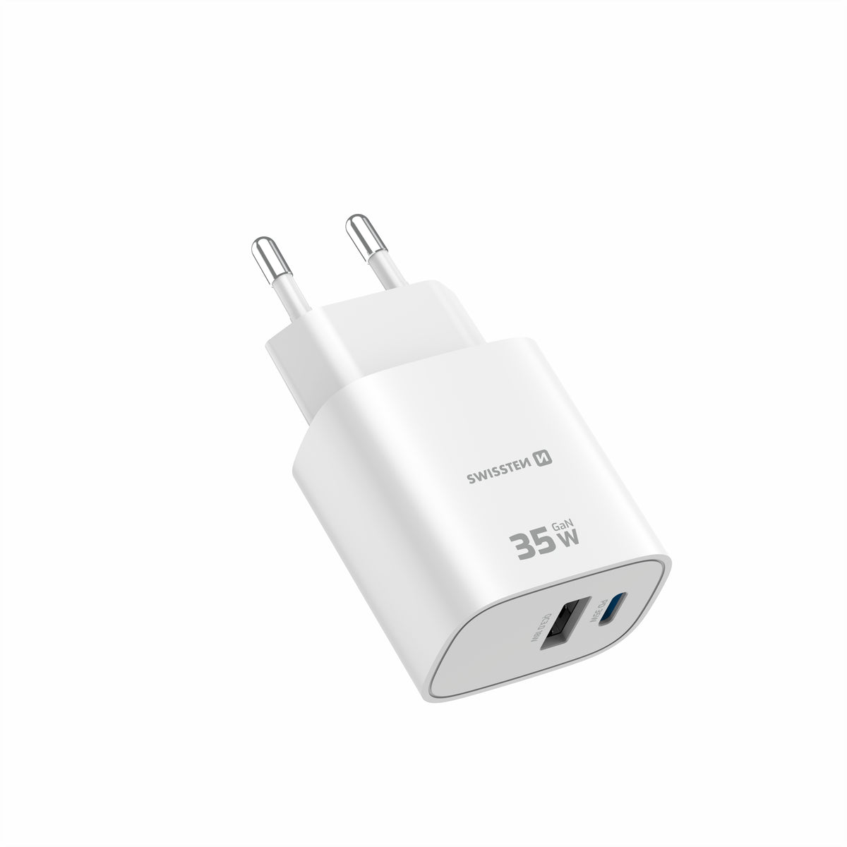 Swissten Edge USB-C + USB-A Travel Charger (35W) - 22071717 - White