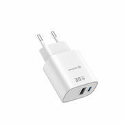 Swissten Edge USB-C + USB-A Travel Charger (35W) - 22071717 - White