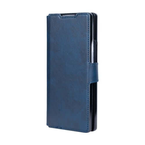 Rixus wallet-hoesje met penhouder voor Samsung Galaxy Z Fold5 – blauw