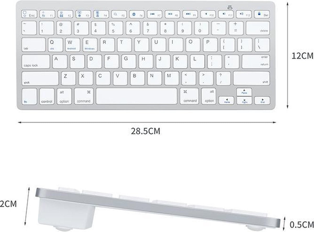 Ultra slim draadloos toetsenbord (zwart)