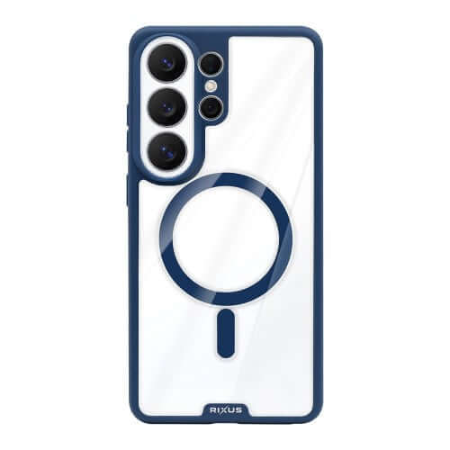 Rixus Crystal Amber hoesje voor Samsung Galaxy S26 Ultra – diepblauw