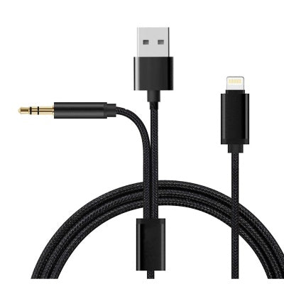2-in-1 adapter Lightning + USB + AUX 3,5 mm plug – 120 cm