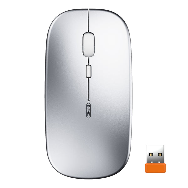 Draadloze muis stille klik mini geruisloos Inphic P-M1 (Silver)