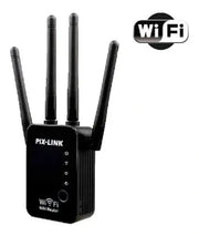 PIX-LINK WiFi-repeater / WiFi-router / access point (zwart)