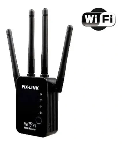 PIX-LINK WiFi-repeater / WiFi-router / access point (zwart)