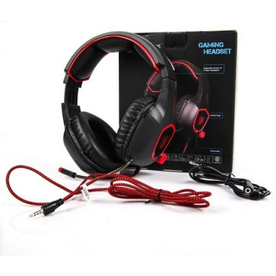 SADES SA-818 stereo gaming headset met ruisonderdrukking (rood)