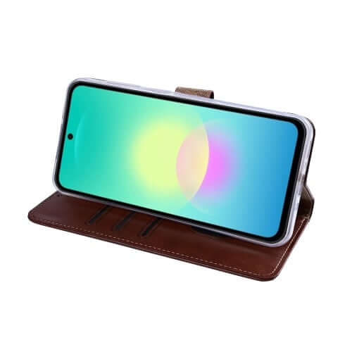 Rixus bookcase voor Samsung Galaxy A27 – bruin