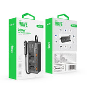 Wave WA-442 Car Power inverter Socket 200w (Black)