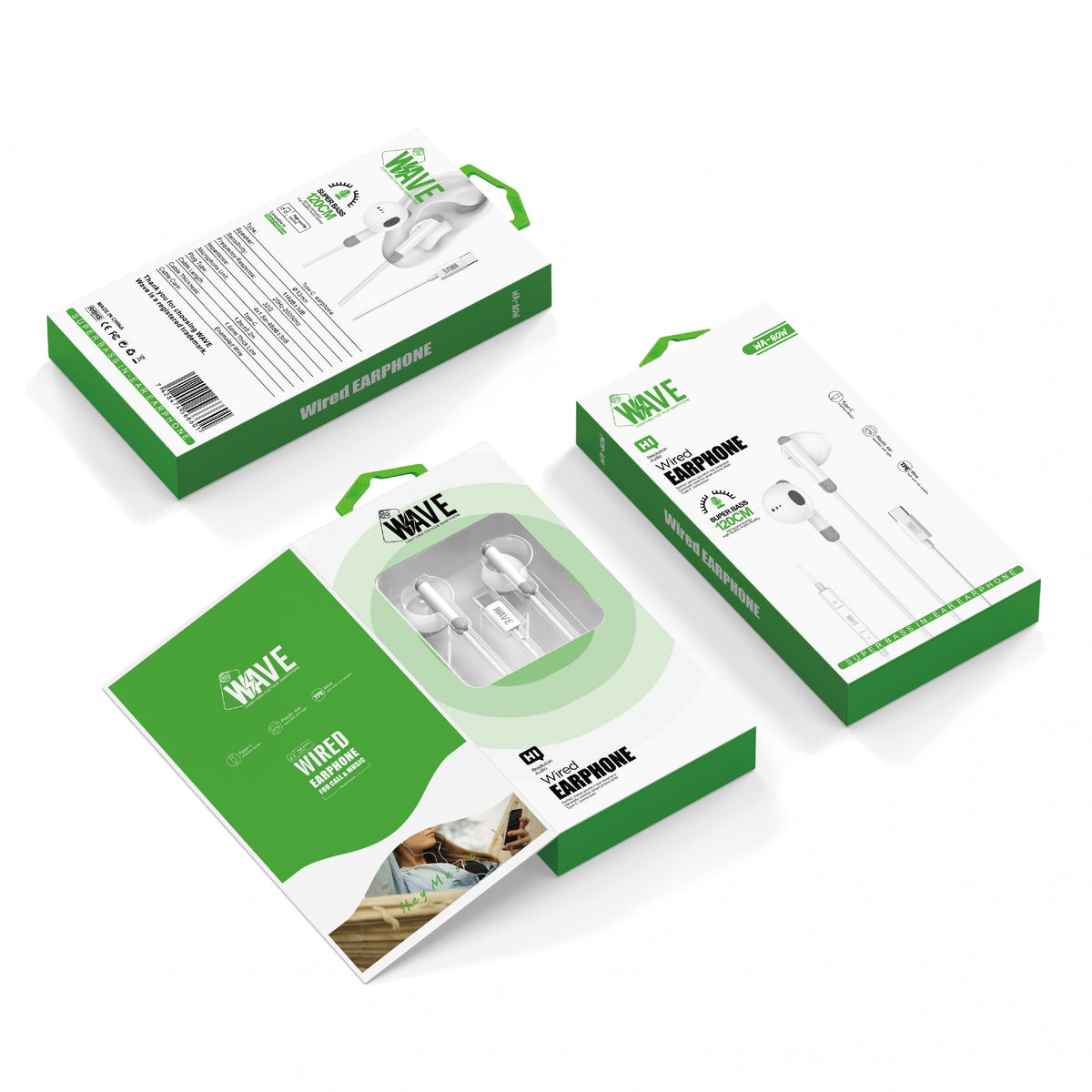 Wave WA-80W Wired Ear Phone Type-C (wit)