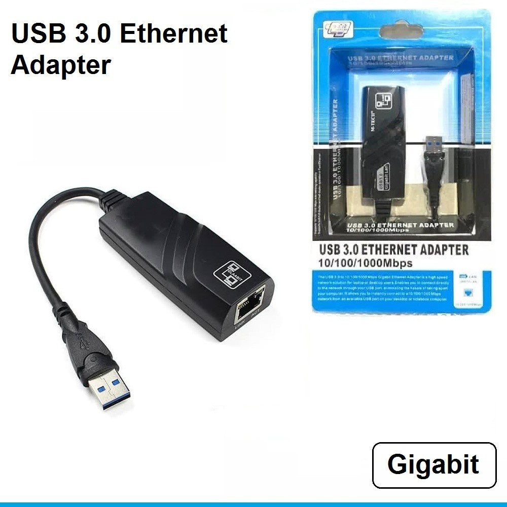 USB 3.0 ethernet adapter (RJ45) – 10/100/1000 Mbps