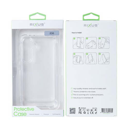 Rixus Anti-Burst hoesje voor Samsung Galaxy A56 – transparant