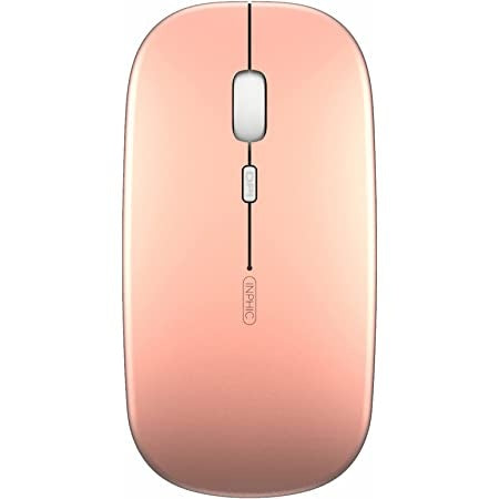 Draadloze muis stille klik mini geruisloos Inphic P-M1 (Pink)