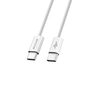 Rixus RXUC15C USB-C naar USB-C nylon kabel 1m 60W wit – productdetail