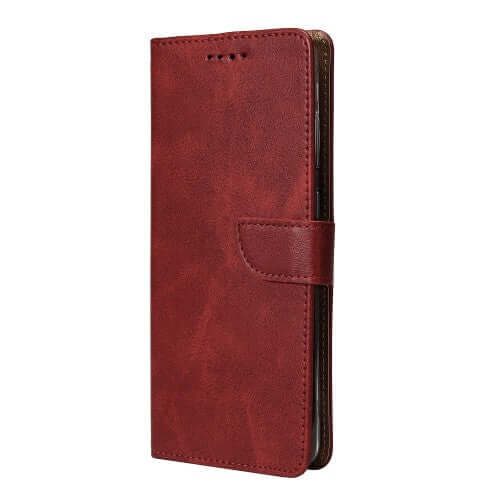 Rixus bookcase voor Samsung Galaxy S25 FE – donkerrood