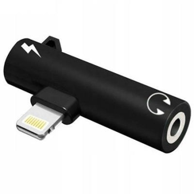 On-The-Go-adapter (OTG) Audio Adpter 2-1 (Zilver)