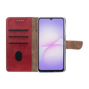 Rixus bookcase voor Samsung Galaxy A07 / A08 – donkerrood