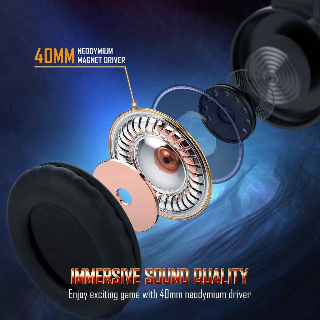 ONIKUMA K19 professionele gaming headset met microfoon RGB LED met ruisonderdrukking