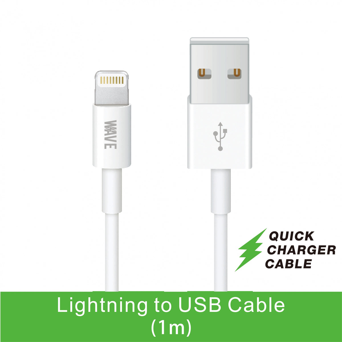 Wave WA-57 Quick Charger Lighning Cable 1M (wit)