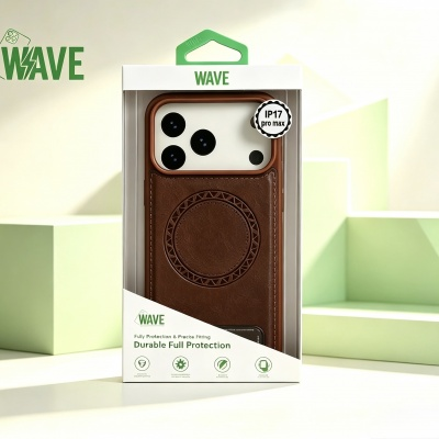 Wave Magnetische Hoes met Stand Galaxy A55 - Bruin