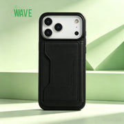 Wave Magsafe Hoes met portemonnee iPhone 12 / 12 Pro - Zwart