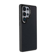 Rixus Mag Carbon hoesje voor Samsung Galaxy S25 Ultra – MagSafe-compatibel, titaniumzwart