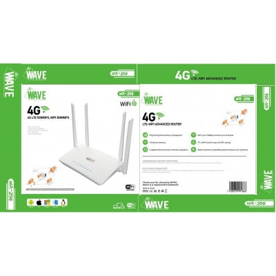 Wave WA-298 4G LTE Wi-Fi Router | 4G150MBPS | Wi-Fi 300MBPS