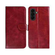 Rixus bookcase voor Samsung Galaxy A27 – donkerrood