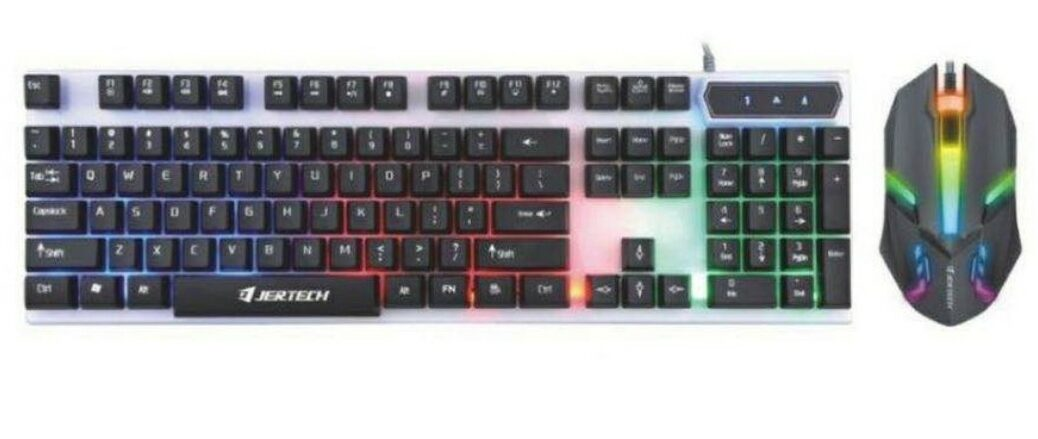 Bedraad toetsenbord + muis combo pack JERTECH KM170 (zwart)