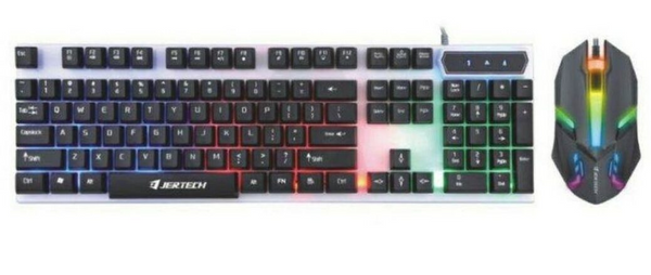 Bedraad toetsenbord + muis combo pack JERTECH KM170 (zwart)