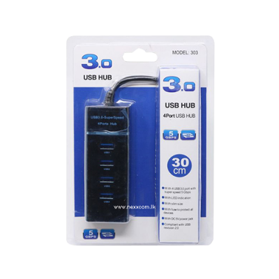 4-poorts USB-hub USB 3.0