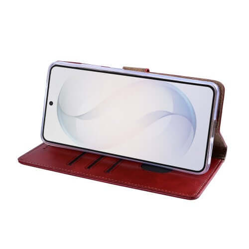 Rixus bookcase voor Samsung Galaxy S26 – donkerrood