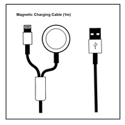 Magnetische draadloze horlogelader USB-A 2-in-1 1 m