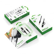 Wave WA-348 2in1 Lightning + USB-C To 3.5 mm jack Cable (zwart)