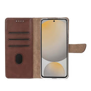Rixus bookcase voor Samsung Galaxy S24 FE – bruin