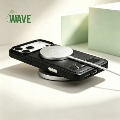 Wave Magnetische Hoes met Stand Galaxy A56 - Zwart