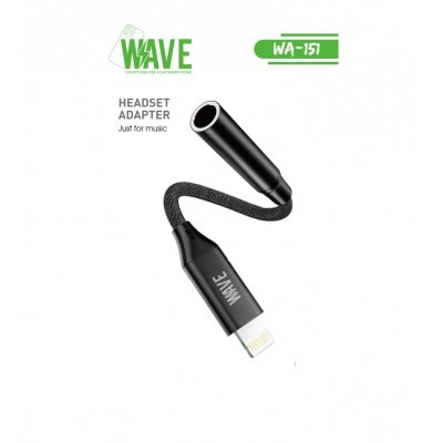 Wave WA-151 Lightning To 3.5 mm jack Adapter (zwart) - Just for music