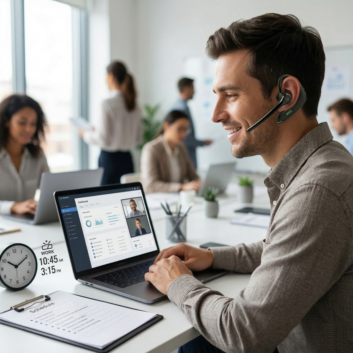 Wave WA-84 Bluetooth Headset (zwart)