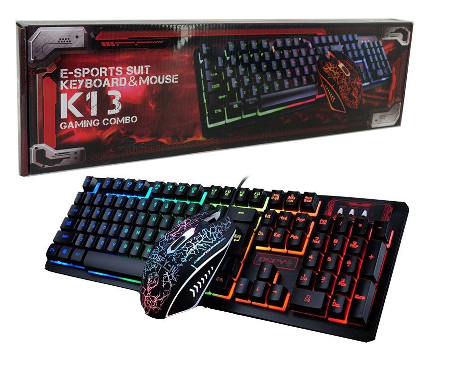 Gaming toetsenbord- en muisset bedraad combo pack K13