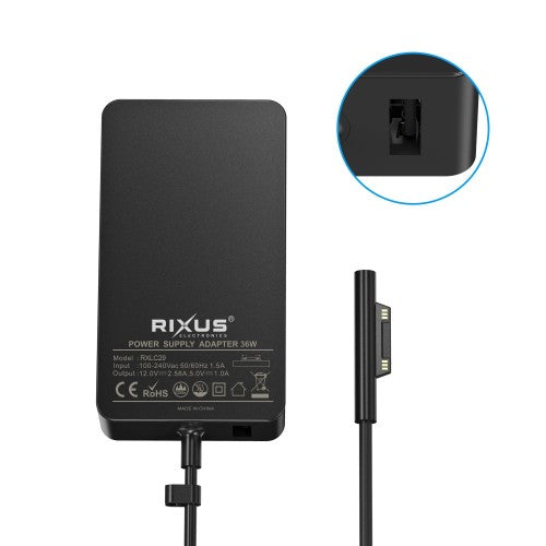 Rixus RXLC29 Microsoft Surface Laptop Oplader 36W