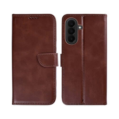Rixus bookcase voor Samsung Galaxy A27 – bruin