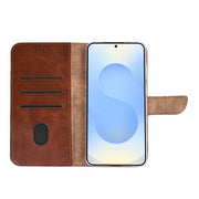 Rixus bookcase voor Samsung Galaxy S25 Edge – bruin