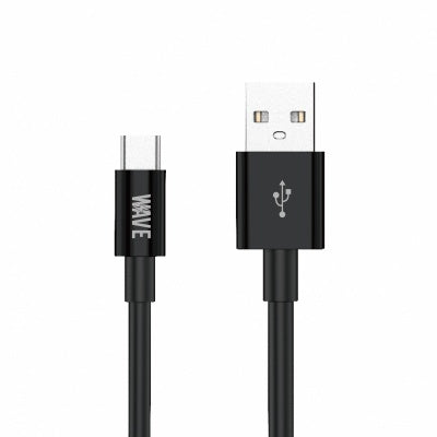 Wave WA-142 Quick Charger USB-C Cable 1M (zwart)