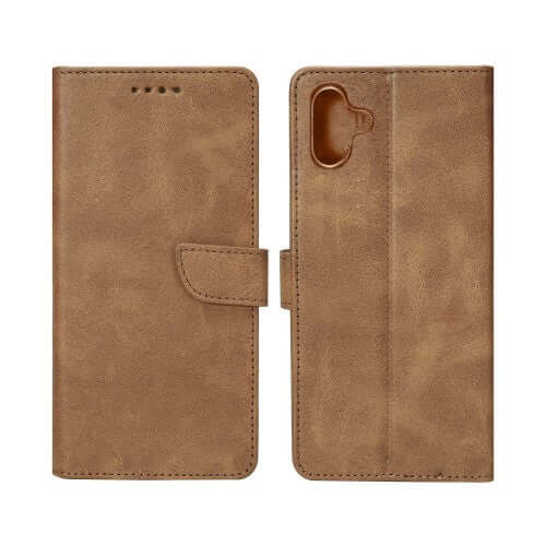 Rixus bookcase voor Samsung Galaxy A06 – lichtbruin