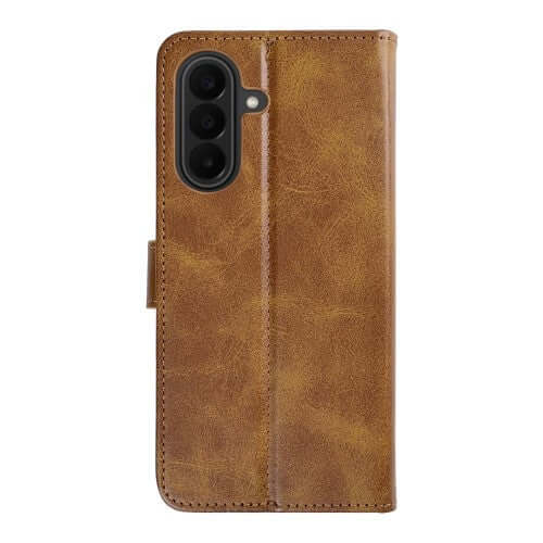 Rixus bookcase voor Samsung Galaxy A27 – lichtbruin