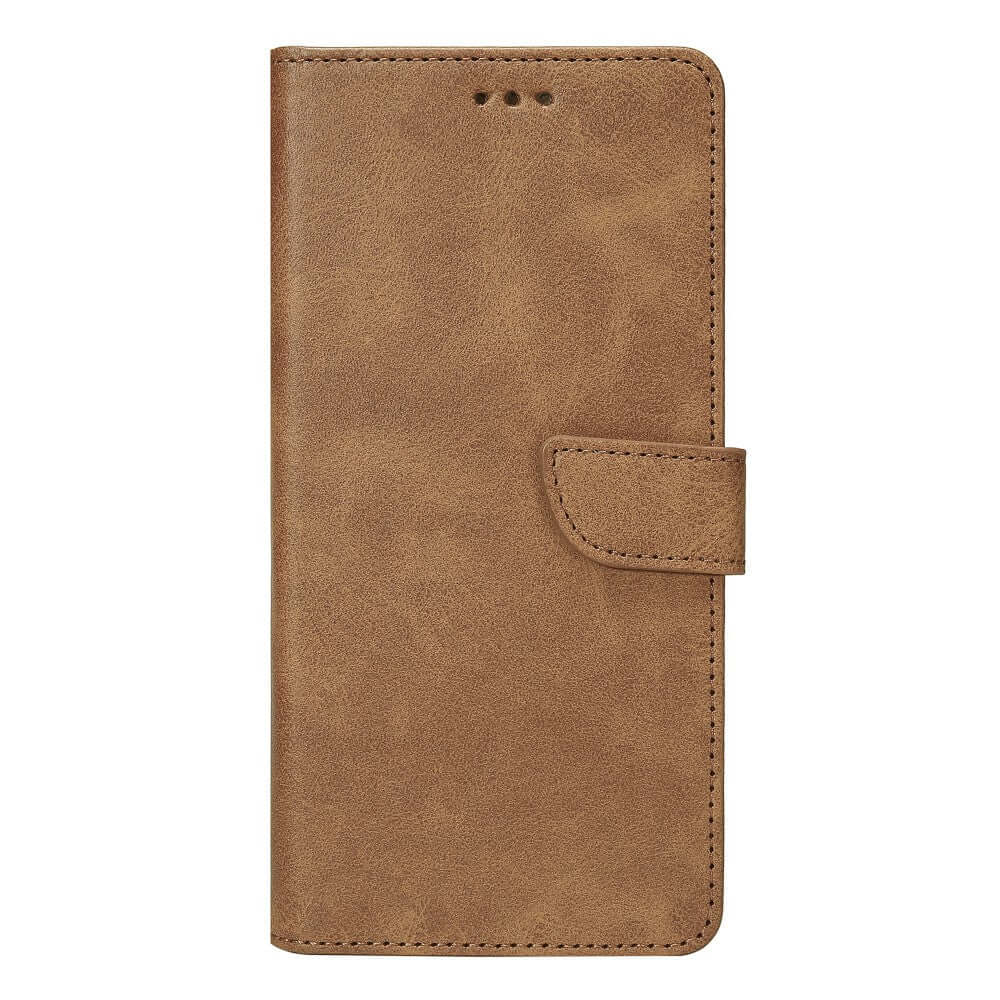 Rixus bookcase voor Samsung Galaxy A07 / A08 – lichtbruin