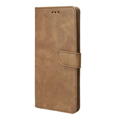 Rixus bookcase voor Samsung Galaxy S25 FE – lichtbruin